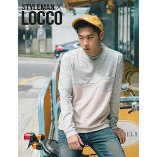Pocket-front Color-block T-shirt