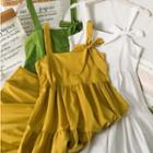 Sleeveless Ribbon-accent Midi Dress In 6 Colors
