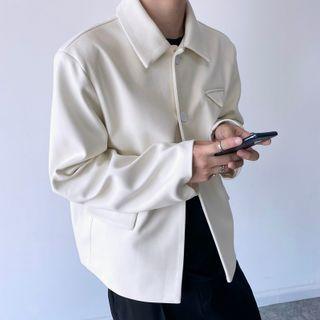 Plain Single Breasted Woolen Jacket