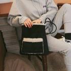 Pocket Faux-shearling Shopper Bag