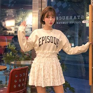 Paperbag-waist Embellished Velvet Miniskirt