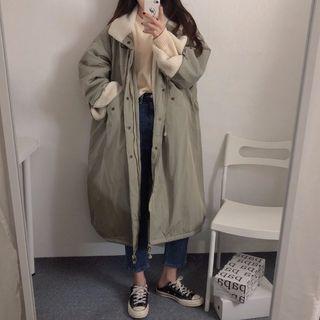 Long Padded Jacket Green - One Size