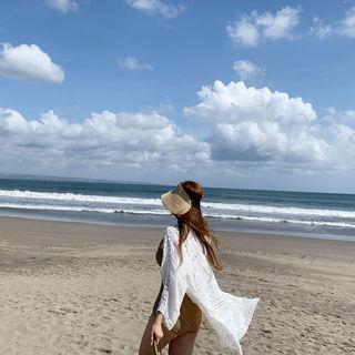 Lace Coverup Robe Cardigan Ivory - One Size