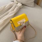 Patent Sequined Chain Strap Crossbody Bag