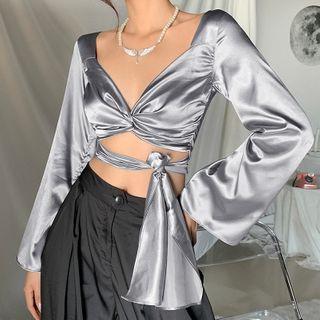 Satin Cropped Blouse