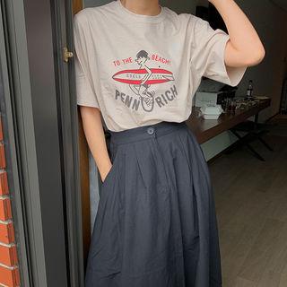 Graphic Print Boxy T-shirt