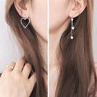 Sterling Silver Asymmetric Sweetheart Earrings