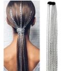 Alloy Fringed Hair Clip Silver - One Size