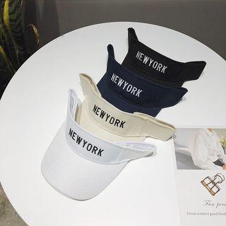 Embroidered Lettering Visor Cap