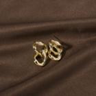 Geometric Twisted Stud Earring 1 Pair - Era150-01 - Gold - One Size