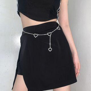 Heart Belt 1pc - Silver - One Size