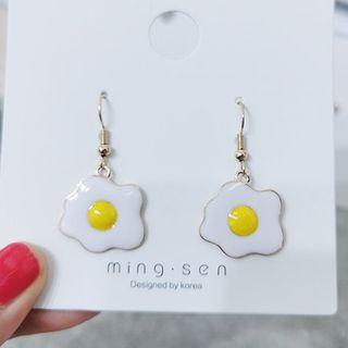 Glaze Fried Egg Dangle Earring 1 Pair - As Shown In Figure - One Size