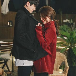 Stand-collar Polar-fleece Zip Jacket