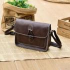 Faux Leather Toggle Satchel
