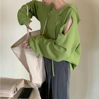 Cut-out Oversize Hoodie