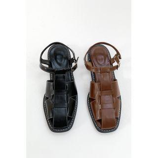 Stitched Ankle-strap Sandals