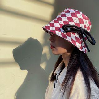 Bow Checker Bucket Hat