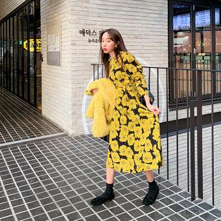 Long Bloom Dress With Sash