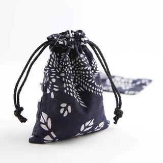 Printed Drawstring Fabric Pouch As Shown In Figure - One Size