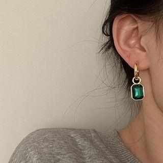 Faux Gemstone Alloy Dangle Earring