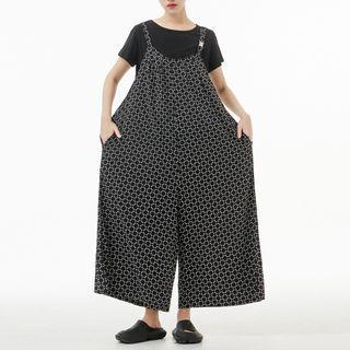 Patterned Wide Leg Jumper Pants