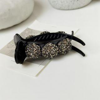 Rhinestone Hair Claw Black - One Size