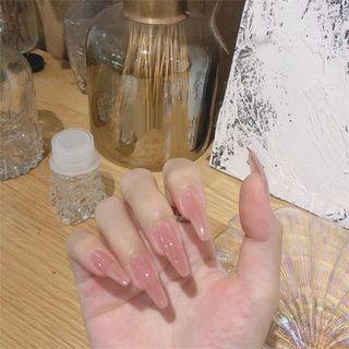 Plain Faux Nail Tips 341 - Pink - One Size