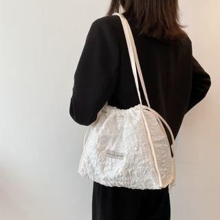 Shirred Drawstring Shoulder Bag