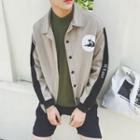 Lettering Two-tone Jacket