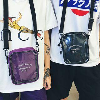Couple Matching Lettering Transparent Crossbody Bag