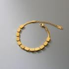 Lettering Square Bracelet Golden - One Size