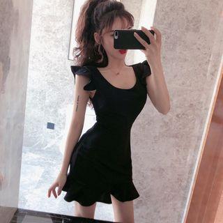 Ruffle Mini Sheath Dress