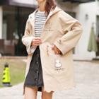 Scalloped Hem Printed Coat