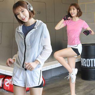Sports Set: Hooded Jacket + Top Shorts