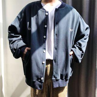 Loose-fit Knit Baseball Jacket