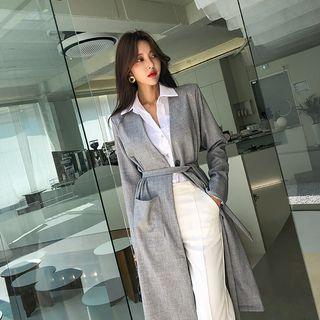 Lapelless Chesterfield Coat & Sash