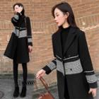 Houndstooth Double Breasted Trench Coat