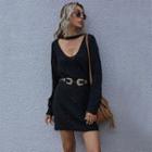 Knit Cutout Mini Dress