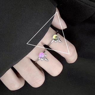 Unicorn Faux Crystal Alloy Open Ring