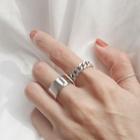 Chained Sterling Silver Ring / Polished Sterling Silver Ring