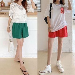 Band-waist Loose-fit Shorts