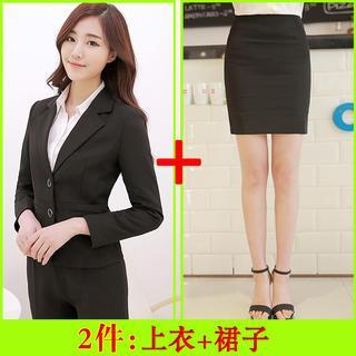 Set: Two Buttons Blazer + Pencil Skirt