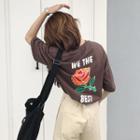 Print Round-neck Loose-fit T-shirt