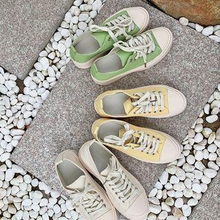Pastel-tone Canvas Sneakers