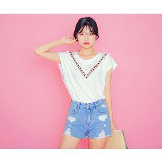 Tassel-detail Cotton Top