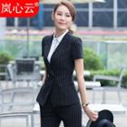 Set: Short Sleeve Double Breasted Blazer + Plain Pencil Skirt/ Dress Pants
