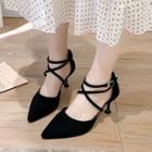 Pointed Ankle Strap High Heel Dorsays