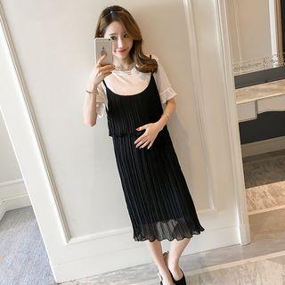 Nursery Set: Zip T-shirt + Pleated Ruffle Dress