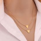 Triangle Double-layer Chain Necklace