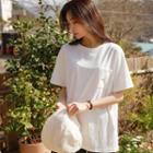 Patched Pocket-front T-shirt